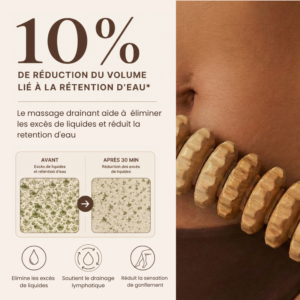 Rouleau Drainant en Bois