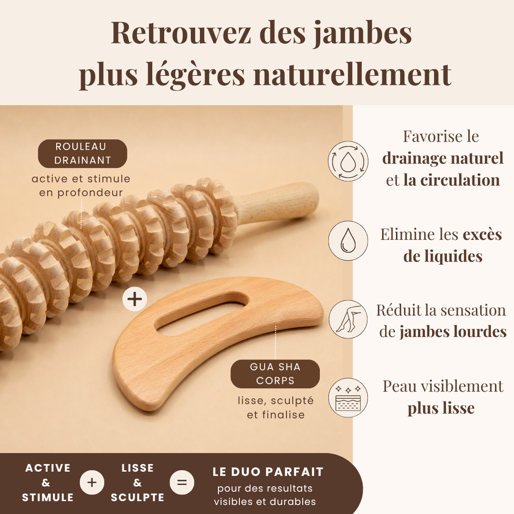 Rouleau Drainant en Bois